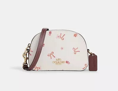 Coach Mini Serena Satchel With Bow Print CN710 Chalk/Wine Multi Pink White [NEW] • $158.89