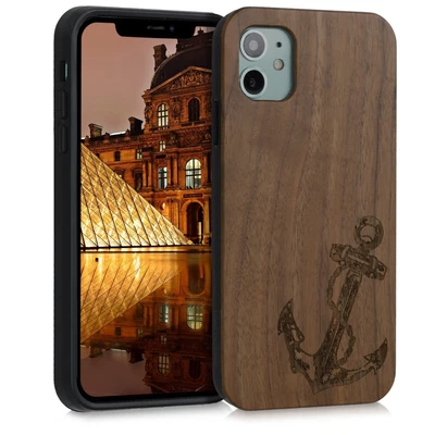 £10.99 • Buy Wooden Case For Apple IPhone 11 Vintage Anchor Kwmobile