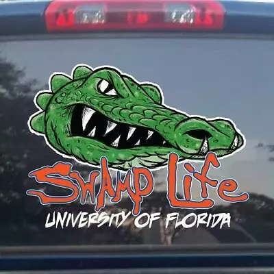 Swamp Life UF University Of Florida Gators Mean Mascot Decal Cars Trucks Etc. • $14.95