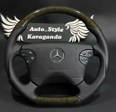 Mercedes AMG Wood Steering Wheel For CLK W208 E W210 G W463 Genuine Leather • $830