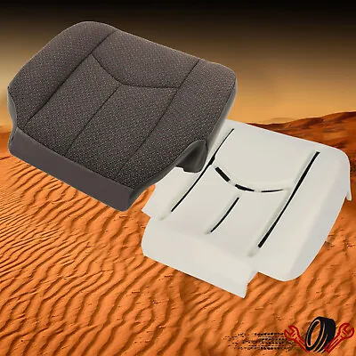 For 03-07 Chevy Silverado Dark Gray Cloth Driver Seat Foam Cushion &Bottom Cover • $55.89