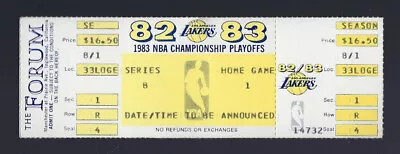 MAGIC JOHNSON 18 Assists - 1983 BLAZERS @ LAKERS FULL PLAYOFF TICKET Game 1 B-1  • $29