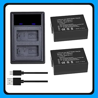 2x Battery &Dual Charger For Panasonic Lumix DMC-FZ1000 II DMC-FZ2000 DMC-FZ2500 • $54.98