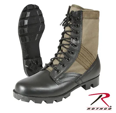 Rothco 5080 GREEN Olive Drab Leather Military Jungle Boots All Sizes 1 To 14 • $45.99