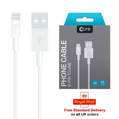 £2.94 • Buy 100% Genuine Core IPhone USB Data Charger Charging Cable Lead For IPhone IPad