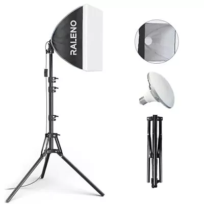 RALENO Softbox Lighting Kit 16'' X 16'' Photography Studio Equipment With 50... • $43.06