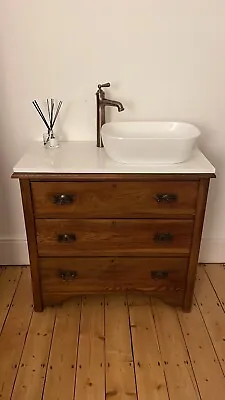 Antique Oak Vanity Unit • £1800