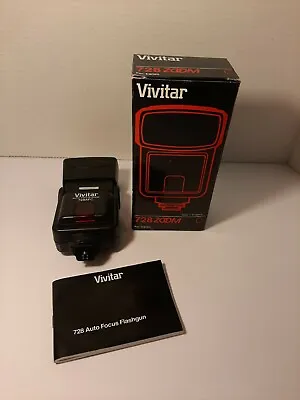 Vintage Vivitar 728 Zoom Auto Focus Flash * For Canon * Like New * • $19.32