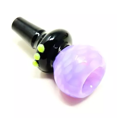 14mm Milky Lavender Purple Spore Glass Round Male Smoking Bowl MB-0012 • $13.56