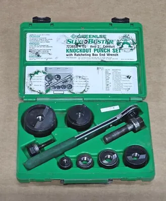 Greenlee 7238SB Slug Buster Knockout Punch Set  Kit  1/2”- 2” Conduit • $235