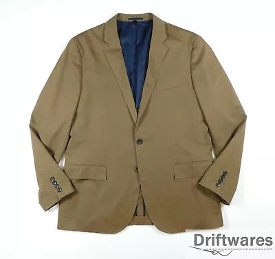 J.CREW LUDLOW 44r Brown Italian Stretch Chino LARUSMIANI Suit Jacket G1107 • $42.99