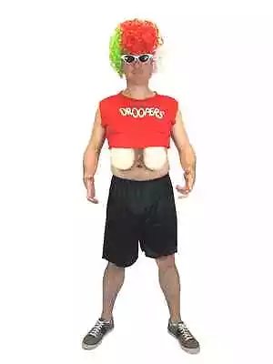 £16.97 • Buy Men's Funny Wales Stag Costume Welsh Dragon Droopers Boobs Fancy Dress 