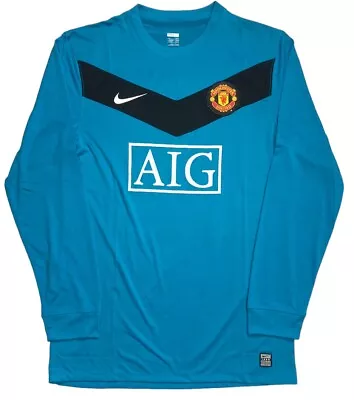Rare Nike Manchester United Player Issue 2009 - 2010 Teal Goalkeeper Shirt BNWT • £104