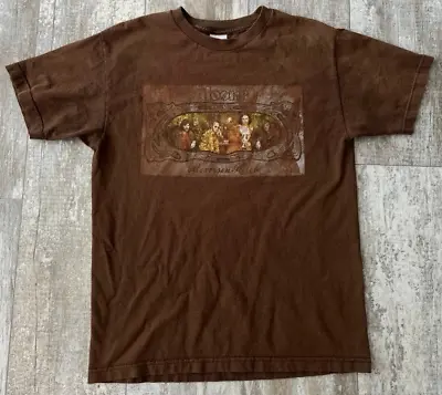 Vintage Y2K The Doors Jim Morrison Hotel Brown T-Shirt Mens Medium • $25