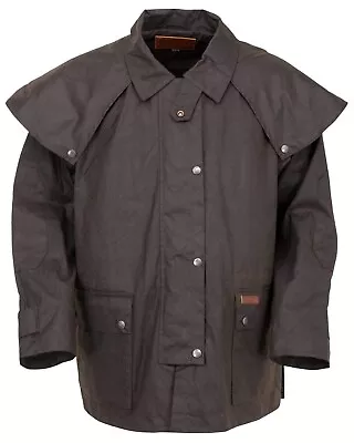 Outback Trading Co. Men's Short Oilskin Duster - 5008 BRN • $193.79