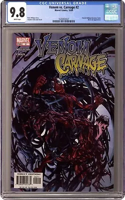 Venom Vs. Carnage #2 CGC 9.8 Patrick Mulligan Becomes Toxin 1st Appearance 2004 • $240