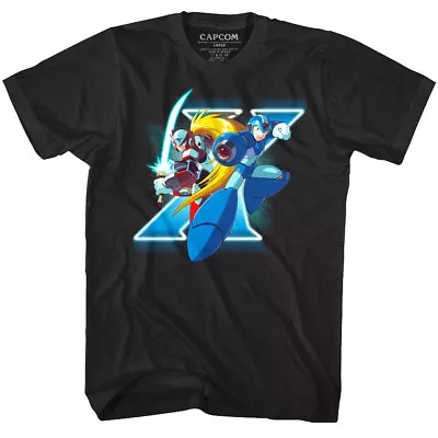 Mega Man X And Zero Men's T Shirt Gunner Rokkuman Vintage Retro Gamer Capcom Top • $24.50