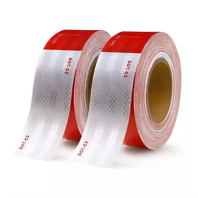 Car Bumper Reflective Stickers Warning Strip Tape Secure Reflector Red Stickers • $12.34