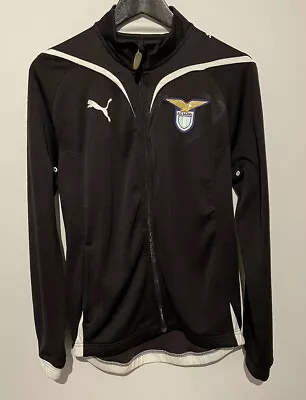 Serie A S.S. Lazio 2009/2010 Puma Black Tracksuit Top Mens Size Xs • £10