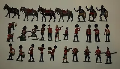 Lead Soldiers Mixed Lot For Repair X 29 Figures Including Britains Crescent Etc • £9.99