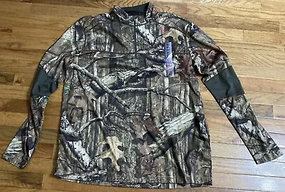 Terramar Base Layer Shirt Mens 2XL Camo Long Sleeve 1/4 Zip Mock Neck P 2 P 24” • $15.15