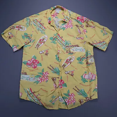 Vintage Banana Republic Shirt Mens Small Yellow Safari Hawaiian Camp Beach Boy • $44.80