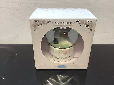 £14.95 • Buy Me To You Bear Happily Ever After Snow Globe Wedding Bride Groom Water Dome NEW