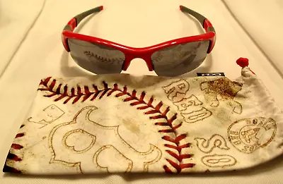 Oakley Boston Red Sox Flak Jacket Xlj 2010 B Etched Lens W O Bag Mlb Sunglasses • $129.99