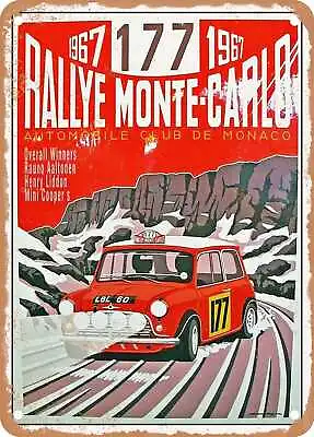 METAL SIGN - 1967 Rallye Monte Carlo Mini Cooper • $18.66