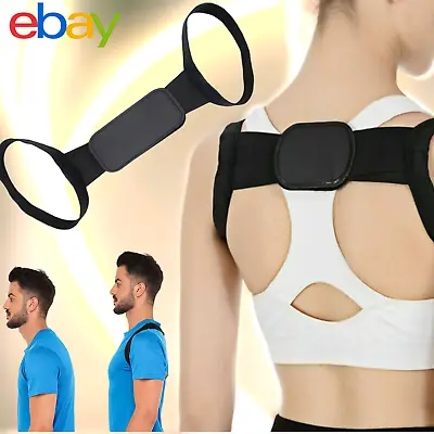 Posture Corrector Upper Back Support Lumbar Shoulder Body Brace Support Belt • £3.50