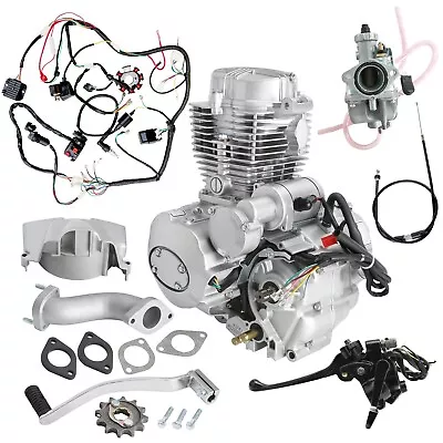 CG 150cc 4Stroke ATV Dirt Bike Engine CG150 Manual Electric 5-Speed Transmission • $649.89