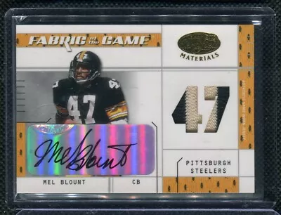 2003 Leaf Certified MEL BLOUNT Fabric Of The Game Auto Autograph Patch #d 36/47 • $499.95
