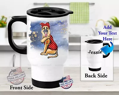 German Shepard Dog Love Mom Personalized Stainless Steel Tumbler 14oz Travel Mug • $25.99