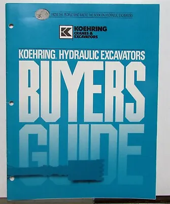 $16 • Buy 1989 Koehring Hydraulic Excavator Specifications Construction Buyers Guide