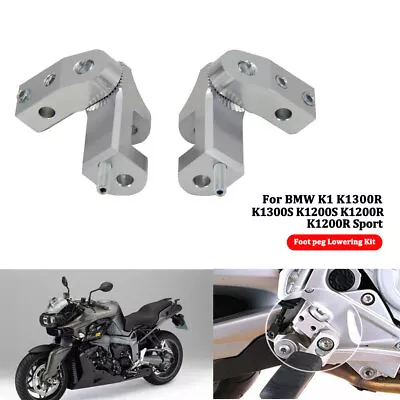 For BMW K1 K1300R K1300S K1200S K1200R K1200R Sport Foot Peg Lowering Kit • $35.99