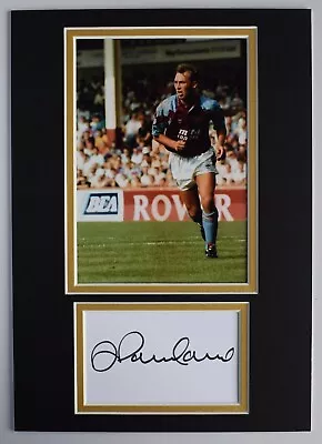 David Platt Signed Autograph A4 Photo Display Aston Villa Football COA AFTAL • £17.99