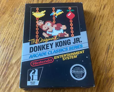 Hangtab Donkey Kong Jr. Complete In Box Nintendo Nes Original 5-screw Nr-MINT • $306