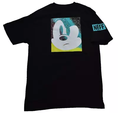 Neff X Disney Mens Mickey Mouse Attitude Graphic Black Shirt NWT S-XL • $11.99