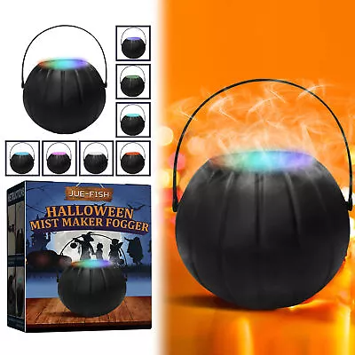 Halloween Witch Pot Smoke Machine Fogger Misting Cauldron Mist Maker Party Prop • $29.98