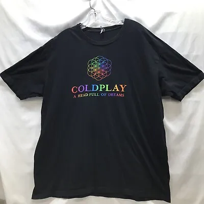 Coldplay A Head Full Of Dreams World Tour 2017 Concert Tshirt Adult XXL Black • $30.84