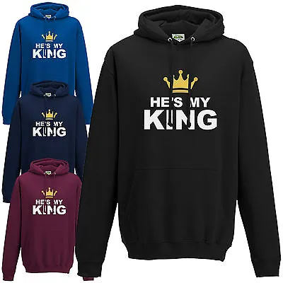He's My King Hoodie - His & Hers Cute Relationship Queen Gift Unisex Hoody Top • $46.28