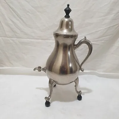 Vintage Dutch Pewter Pot Samovar 3 Footed Tap Urn  By Dovo Tiel Holland • £11.99