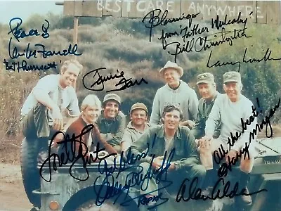 MASH Cast Signed Photo Autographed Alan Alda Harry Morgan Linville Loretta RP • $13.97