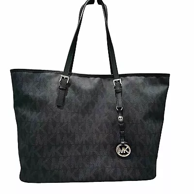 Michael Kors Jet Set Travel Tote Black 38H6STVT2B New • $175