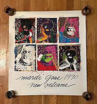 RICHARD C THOMAS Signed New Orleans Mardi Gras Poster 1990 3796/5000 • $115