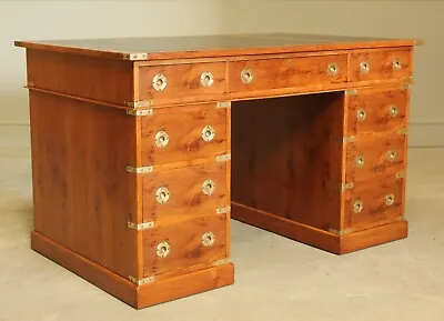 An Early 20th Century Yew Twin Pedistal Desk • £795