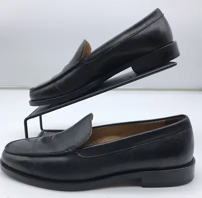 Polo Ralph Lauren Alm 58983 Slip-On Loafers Black Leather Shoes Size UK 8 EU 42 • £49.95