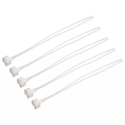 Bulb Socket 12-250V 2A 20cm Wire Base Holder For GU5.3 G4 MR16 MR11 Bulbs 5pcs • £5.05