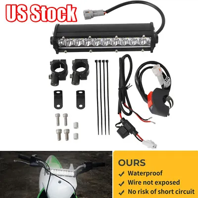 Pit Bike LED Headlight Bar Lighting Kit For Honda CRF250F CRF450 XR100 CRF230F • $41.39