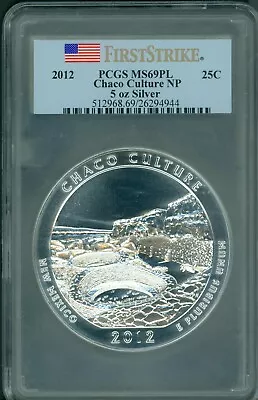 2012 CHACO CULTURE NP AMERICA BEAUTIFUL 5 OZ SILVER PCGS MS69 PL First Strike FS • $435